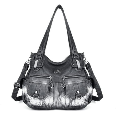 Purses and Handbags Women Tote Shoulder Top Handle Satchel Hobo Bags Fashion Washed Leather Purse…