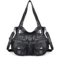 thumbnail image 1 of Purses and Handbags Women Tote Shoulder Top Handle Satchel Hobo Bags Fashion Washed Leather Purse…, 1 of 6