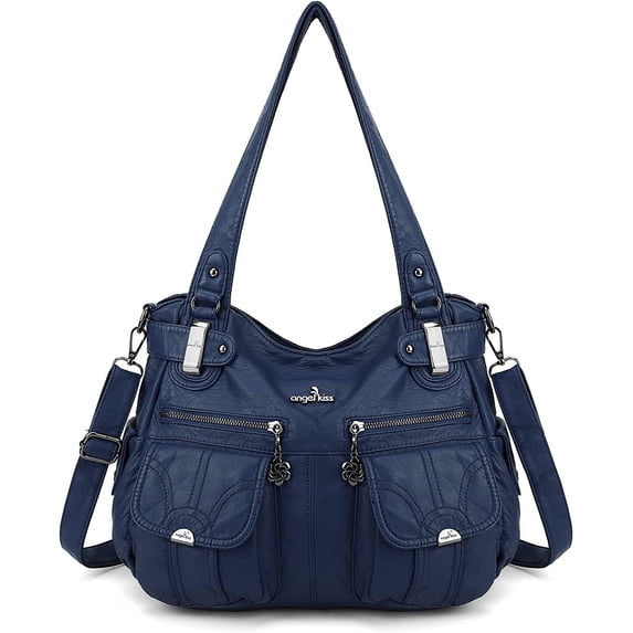 Purses and Handbags Women Tote Shoulder Top Handle Satchel Hobo Bags Fashion Washed Leather Purse…