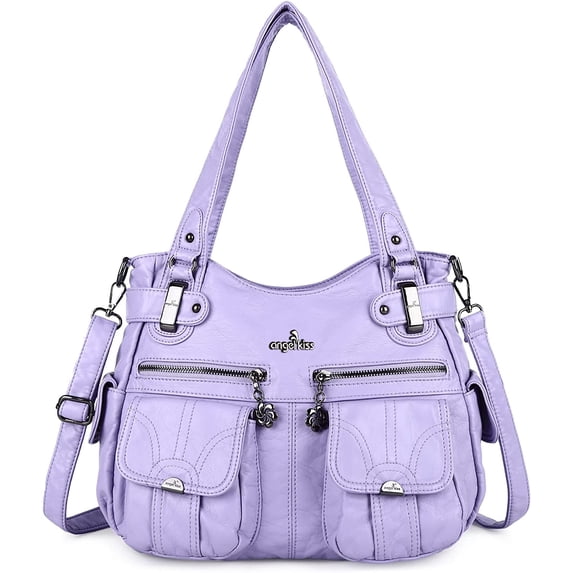 Purses and Handbags Women Tote Shoulder Top Handle Satchel Hobo Bags Fashion Washed Leather Purse…