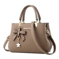 thumbnail image 1 of Purses and Handbags for Women Fashion Ladies PU Leather Top Handle Satchel Shoulder Tote Bags Plum Bow Crossbody Bag, 1 of 9