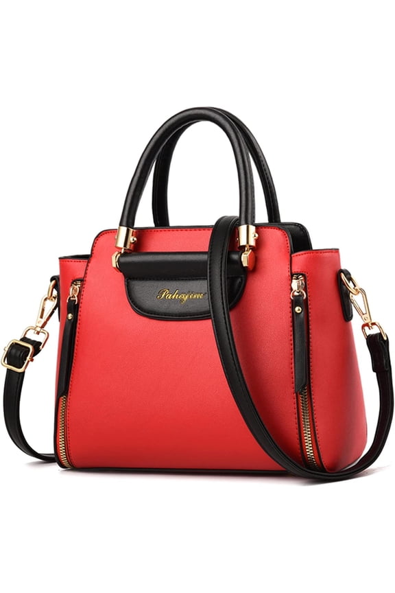 Purses and Handbags for Women Ladies Leather Tote Shoulder Bags Satchel Top Handle Satchel Purse in Pretty Color Combination