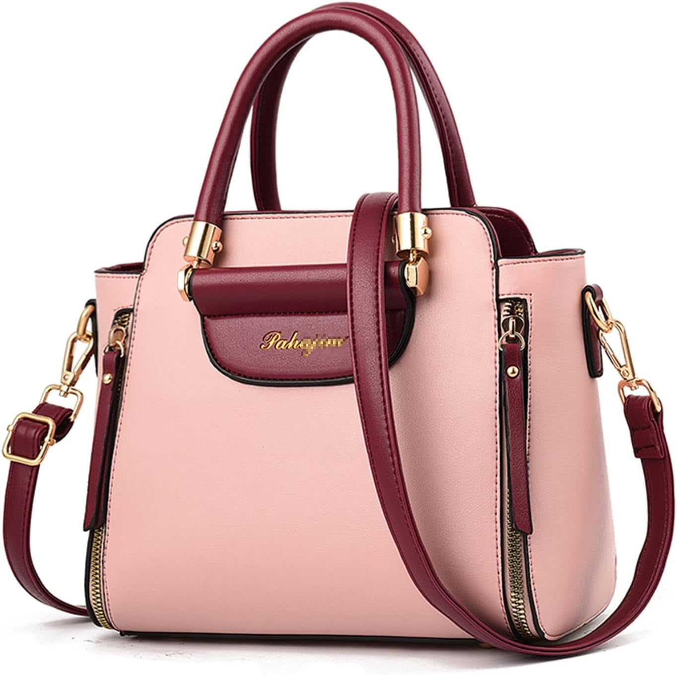 Purses and Handbags for Women Ladies Leather Tote Shoulder Bags Satchel Top Handle Satchel Purse in Pretty Color Combination