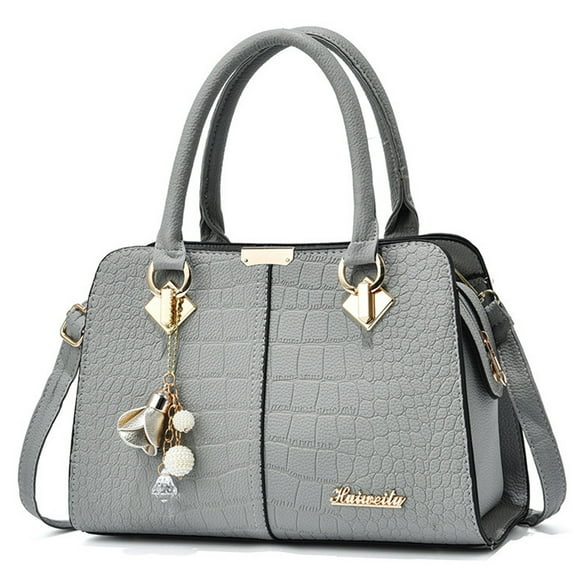 Purses and Handbags for Women Leather Crossbody Bags Women's Tote Shoulder Bag - Dark grey