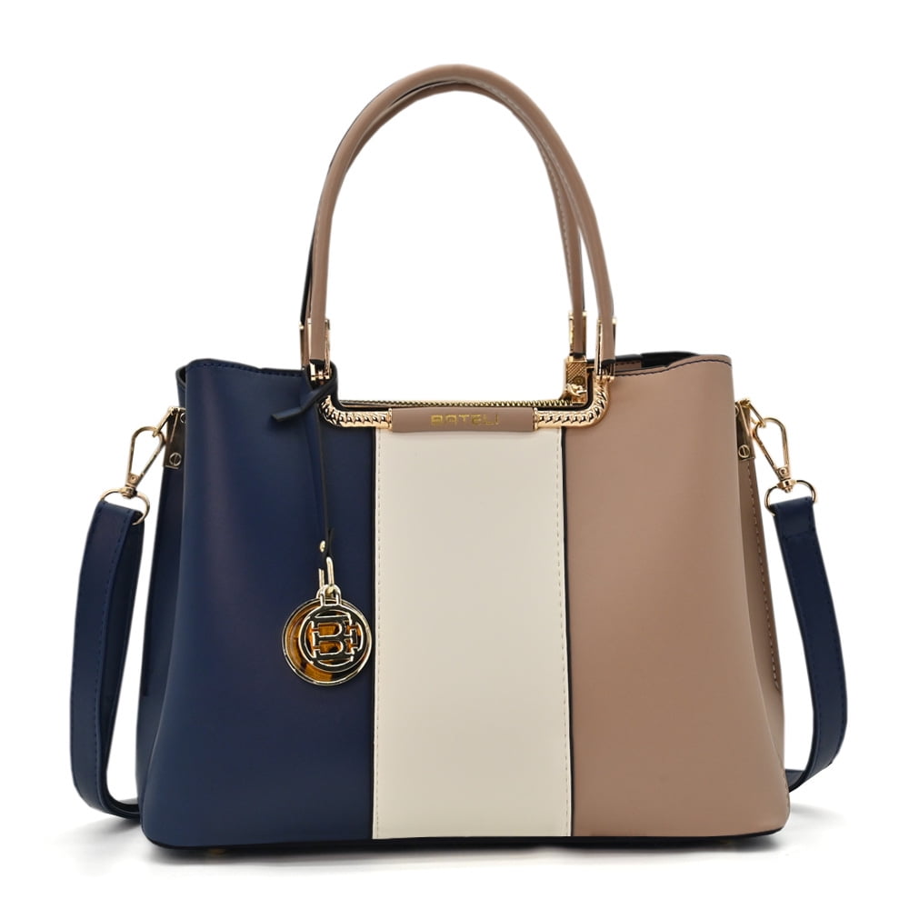 Purses and Handbags for Women Pu Leather Contrast Color Crossbody Bags Trendy Tote Shoulder Bag Patchwork Designer Gift