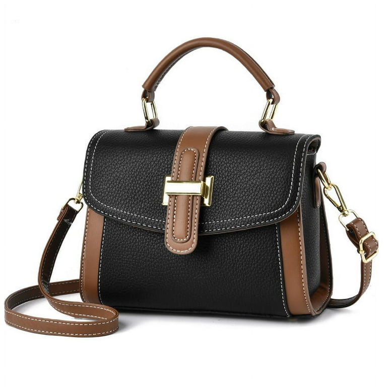 Women Shoulder Bags Crossbody Purse Bags Handbags Tote Bag with Adjustable  Shoulder Strap,Black 
