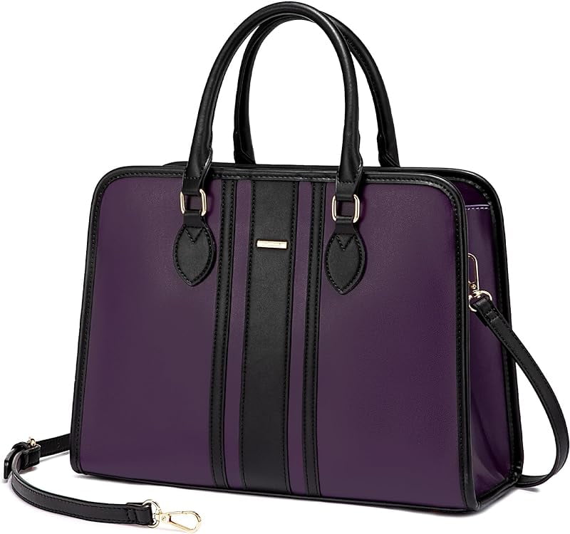 Purses and Handbags for Women, Shoulder Tote Bag Satchel Black Purse PU ...