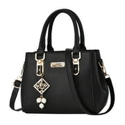 Purses and Handbags for Women Tote Shoulder Bag Satchel Black Purse PU Leather Top Handle for ladies