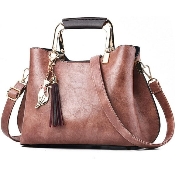 Purses and Handbags for Women Tote Shoulder Crossbody Bags PU Leather Top Handle Satchel with Long Strap Detachable