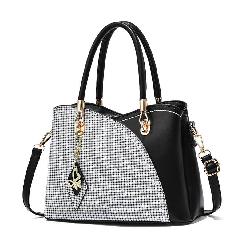 Purses and Handbags for Women's Patchwork Top Handle Satchel Shoulder Bags Fashion Leather Messenger Tote Handbag
