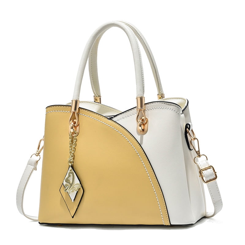 Purses and Handbags for Women's Patchwork Top Handle Satchel Shoulder Bags Fashion Leather Messenger Tote Handbag