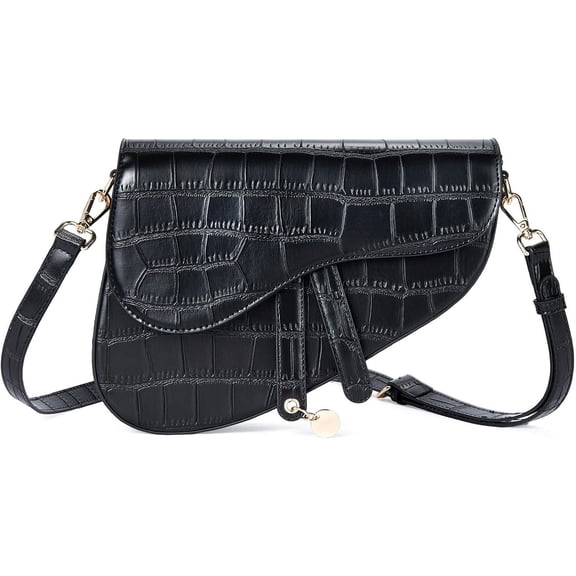 Purses for Women Crossbody Bag Trendy Leather Saddle Bag with Adjustable Strap