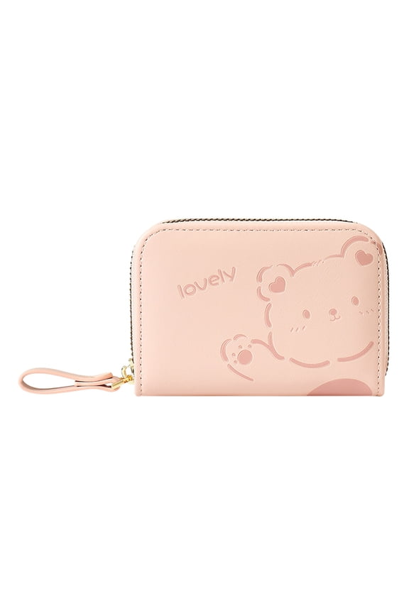 Purses for Women Cute Print Small RFID Blocking Vegan Leather Credit Card Holder Pouch Wallet