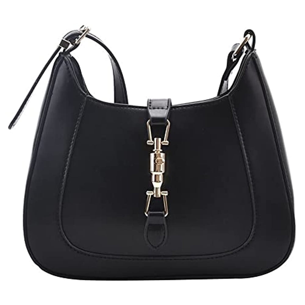 Purses for women Small Shoulder Bag Cute Clutch Tote Handbags Leather Crossbody Hobo purse(Black
