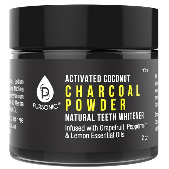 Pursonic Activated Coconut Charcoal Powder Natural Teeth Whitener