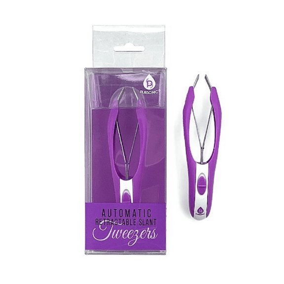 Pursonic Automatic Retractable Slant Tweezers, Precision Hair Removal Tool