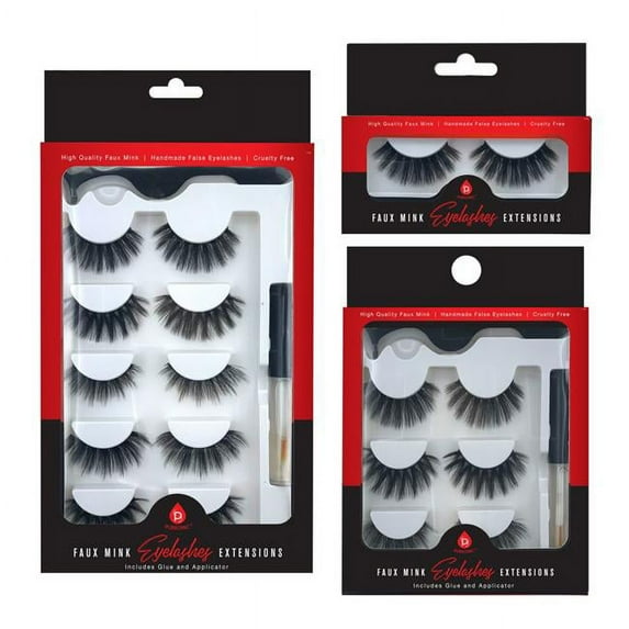 Pursonic COG291 Faux Mink Style False Eyelashes - 1 Pair Pack
