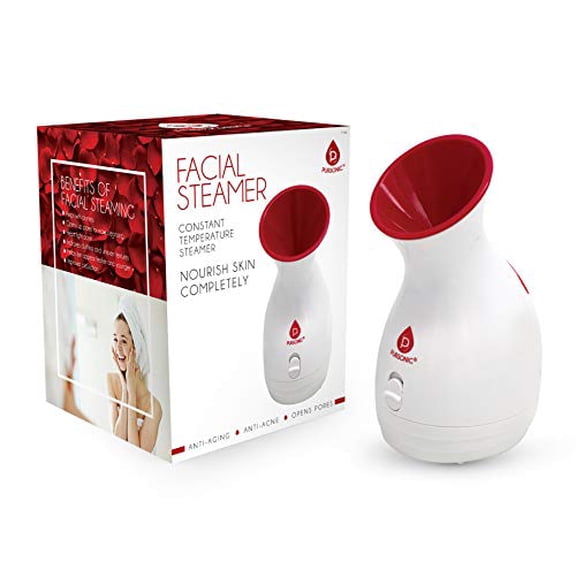 Pursonic Facial Steamer Hot Mist Moisturizing Spa: Nourish Skin Completely Extract Blackheads, Unclog Pores, Relieve Acne and Sunburn, Rejuvenate and Hydrate Your Skin for a Youthful Complexion