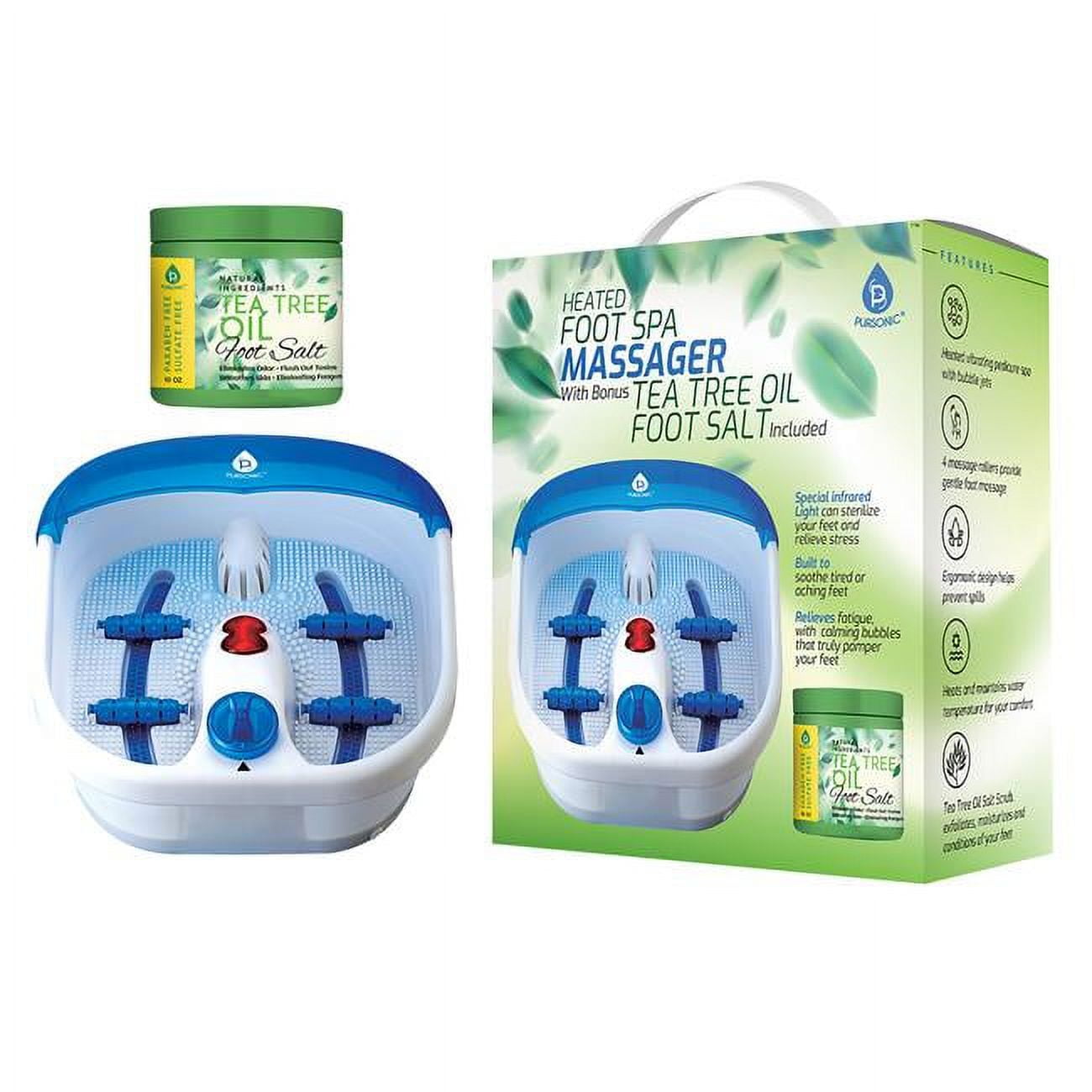 Pursonic Heated Foot Spa Massager with Tea Tree Foot Salts