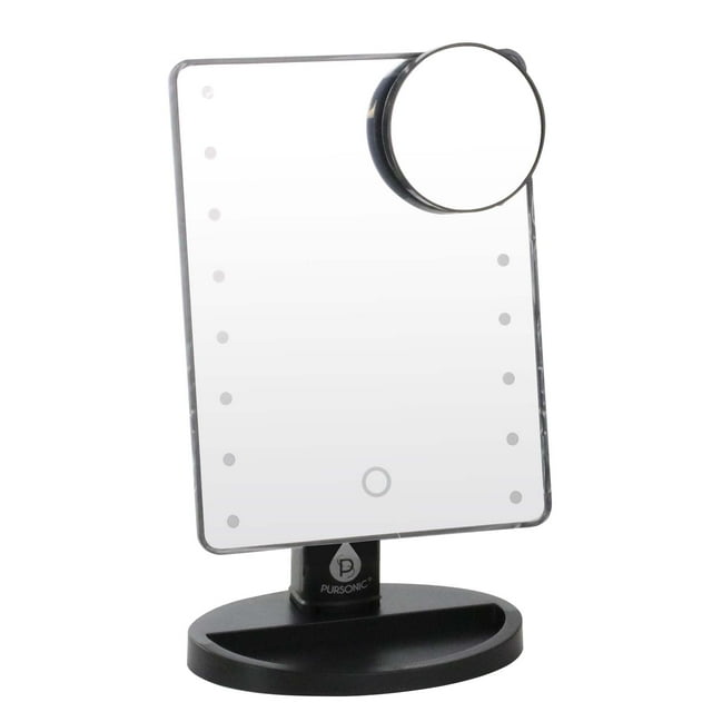 Pursonic LED Touch Dimmable Vanity Makeup Mirror With Detachable 5X ...