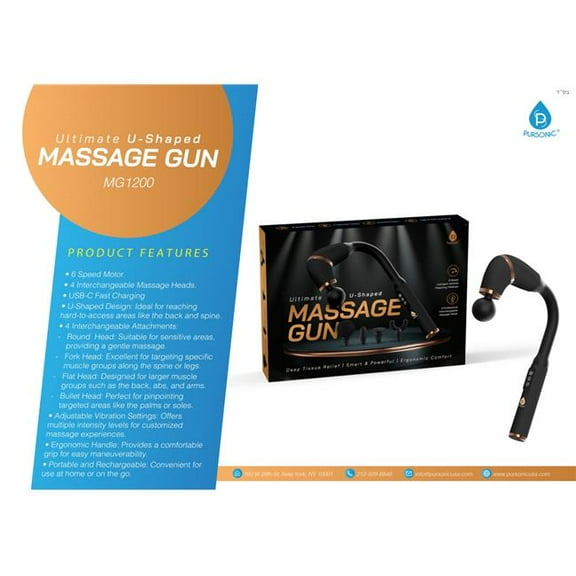 Pursonic MG1200 Ultimate U-Shaped Massage Gun