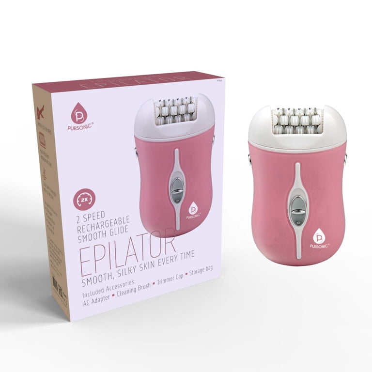 Pursonic Electric Hair Remover, Rechargeable Epilator in Pink