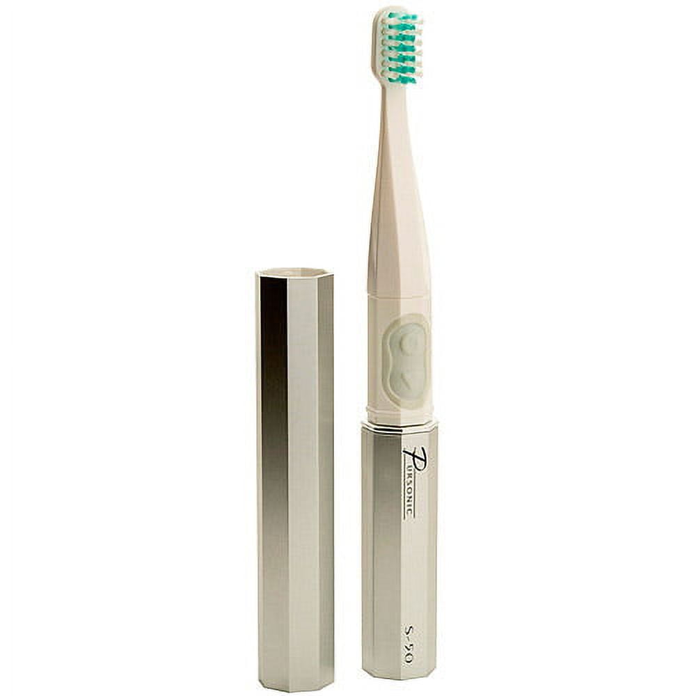 Pursonic S50 Pocket Sonic Pulse Toothbrush with Bonus 3 Brush Heads