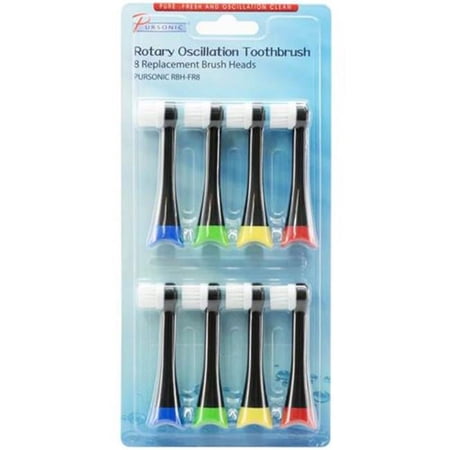 Pursonic rotary oscillation toothbrush replacement brush heads, 8 count