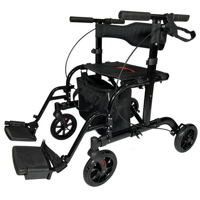 Purstability 2in1 Rolling Rollator Wheelchair Walker