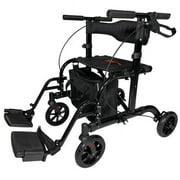 Purstability 2-in-1 Rolling Rollator Wheelchair Walker
