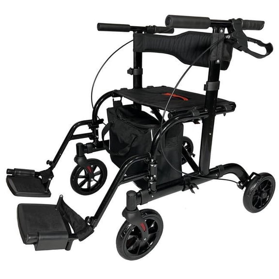 Purstability 2-in-1 Rolling Rollator Wheelchair Walker