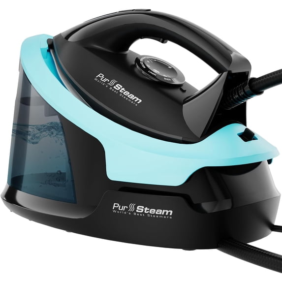 Pursteam SteamBurst+ 1750W Steam Iron, Ceramic Soleplate, Adjustable Steam, Burst of Steam, Self-Clean, Anti-Calc, Anti-Drip, Powerful & Long-Lasting Steam for All Fabrics