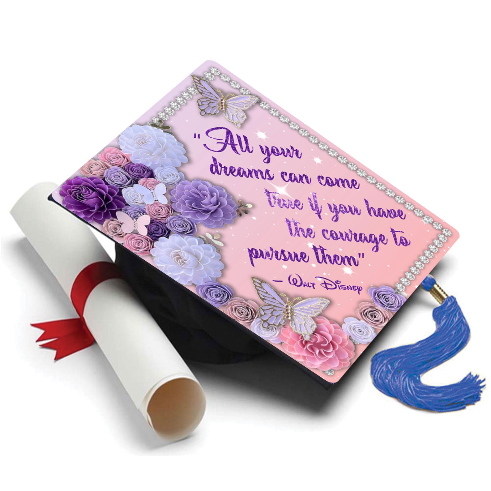 Pursue Your Dreams Graduation Cap by Tassel Topper