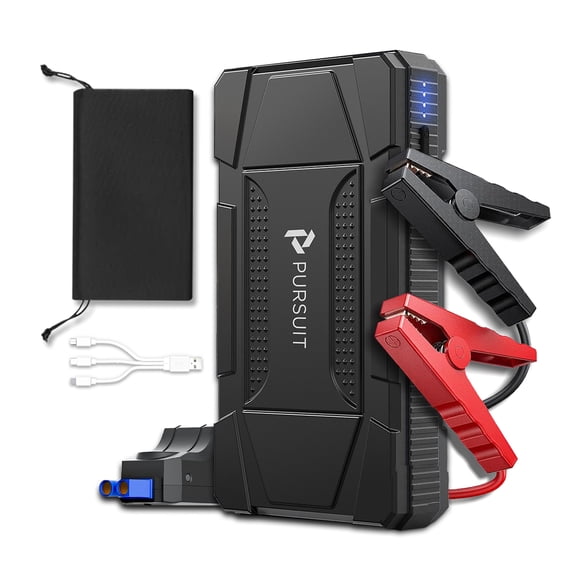 Pursuit Car Battery Jump starter,Potable 800A Peak Battery Booster Jump pack with 3 Mode LED Light, 12V Jump Box Power Bank,Fits in Pocket.
