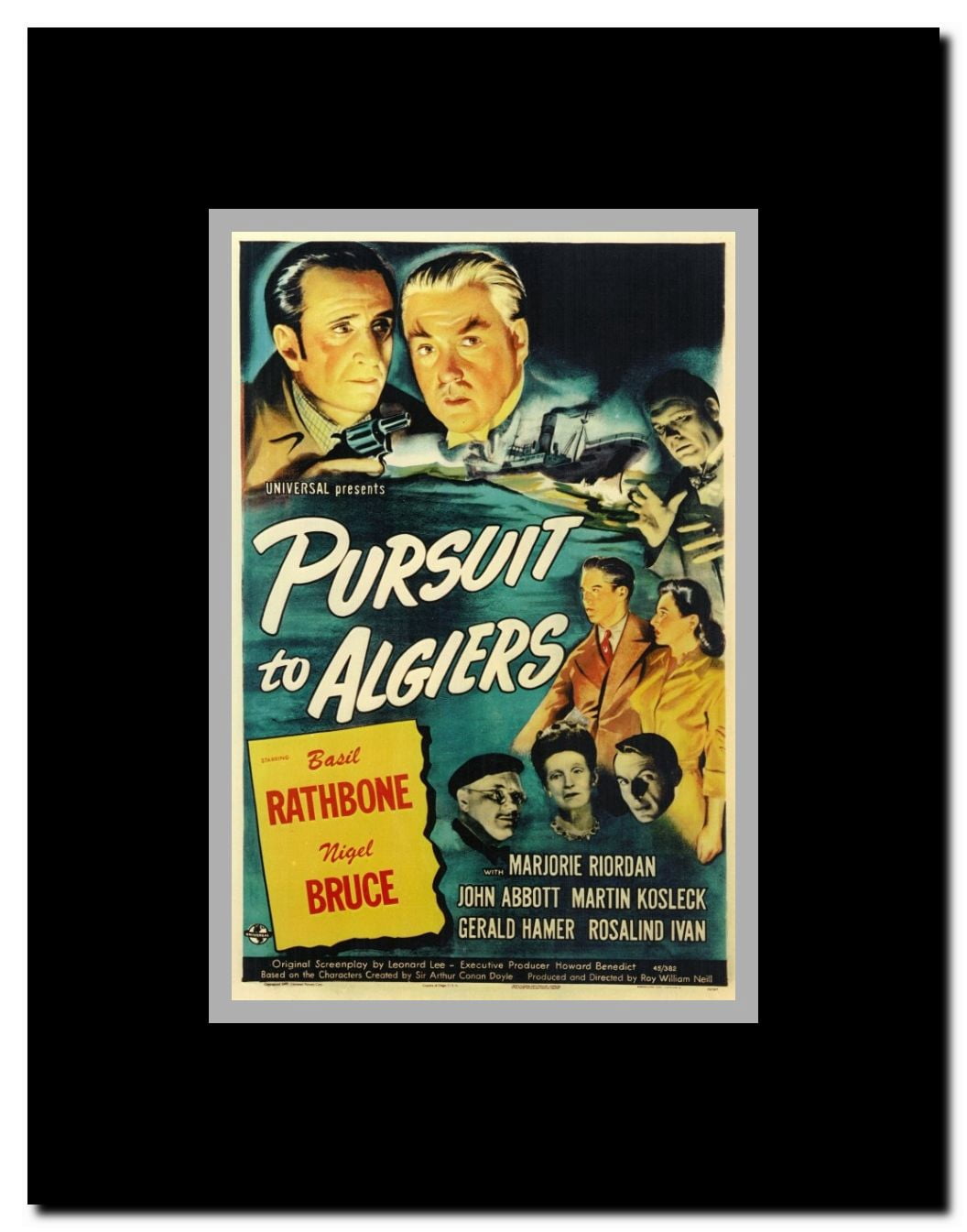 Pursuit to Algiers Framed Movie Poster