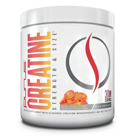 Purus Labs Creatine Monohydrate Powder: Performance Enhancing Muscle & Strength Booster, 30 srv, Peach Rings Flavor