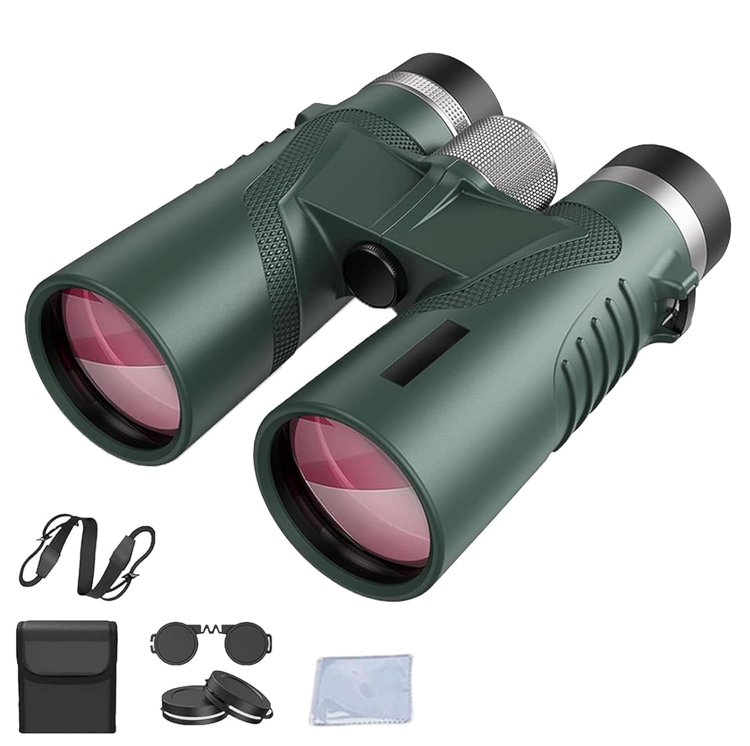 Puruxe Binoculars for Adults High Powered, Puruxe 10×42 HD Binoculars, Premium Optical Clarity, High-Powered Magnification for Bird Watching, Hiking, Cruise, Travel Army green