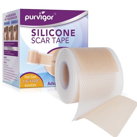 Purvigor 120inch Medical Silicone Scar Tape Waterproof and Reusable