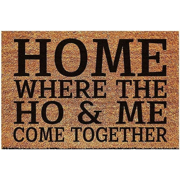 PuseTaer Doormat Funny Home Mat Brown Natural, 16x24 inch