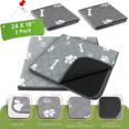 "Puseky 2 Pcs 24"" x 18"" Absorbent, Waterproof, Reusable Pee Pads for