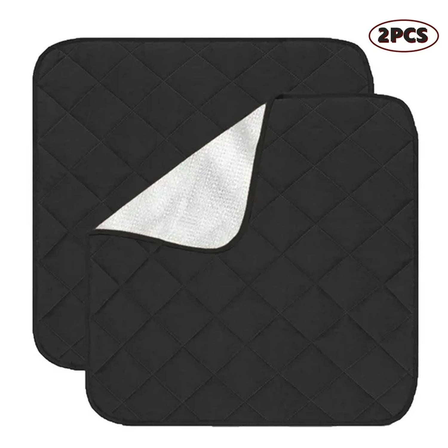 Puseky 2Pcs Waterproof Incontinence Chair Pad Non-Slip Absorbent Washable Incontinence Pad 22" x 21" Seat Protector