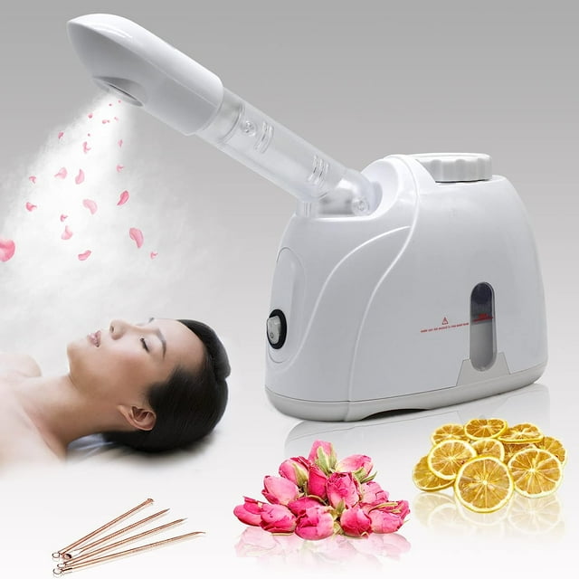 Puseky Portable Facial Steamer Nano Ionic Face Steamer with 360