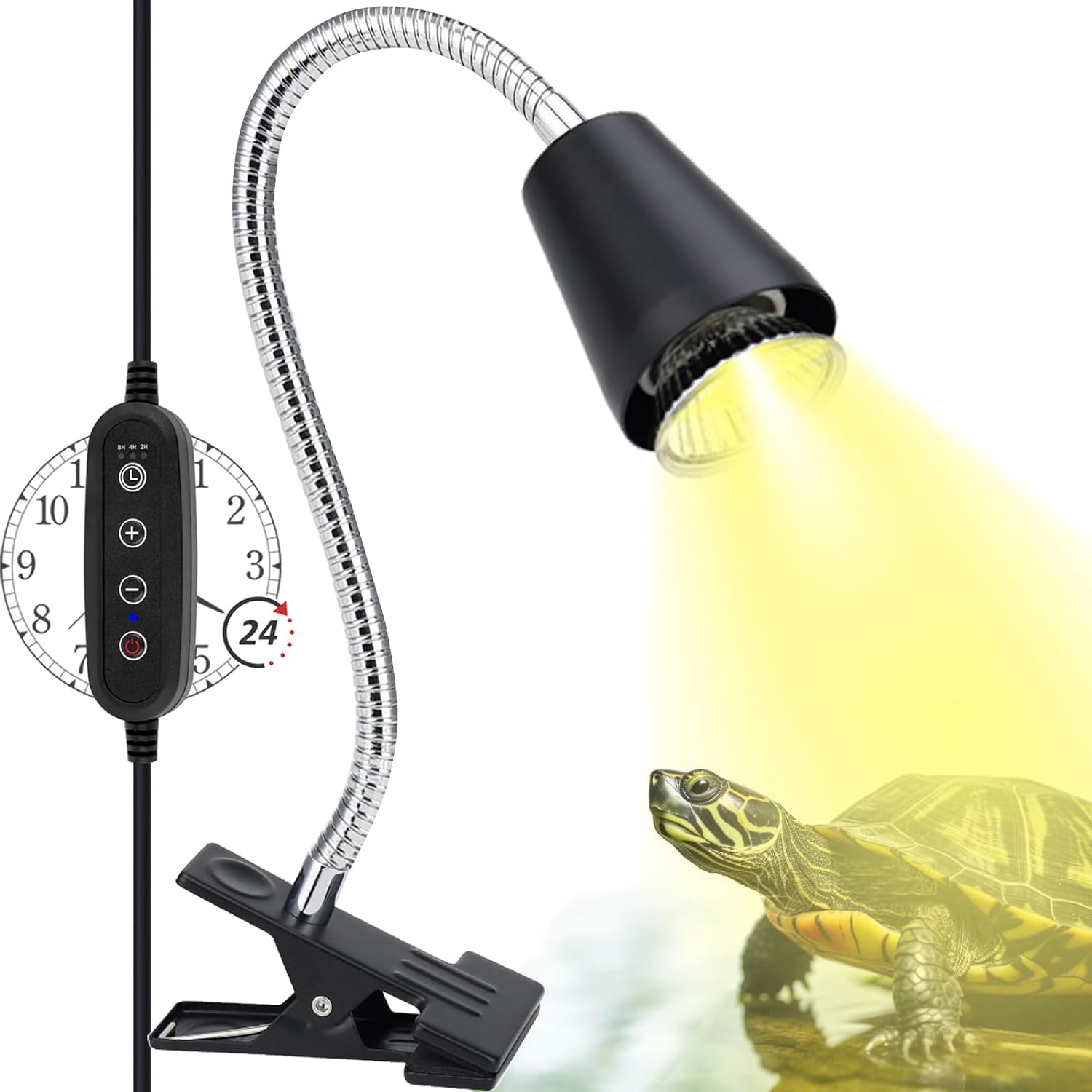 Puseky Reptile AquariumHeat Lamp, Turtle Lights Clip, UVA UVB Bulb