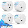 thumbnail image 1 of Puseky Smart plug, WiFi Plugs Work with Alexa & Google Assistant, 4 Pack, White, 1 of 8