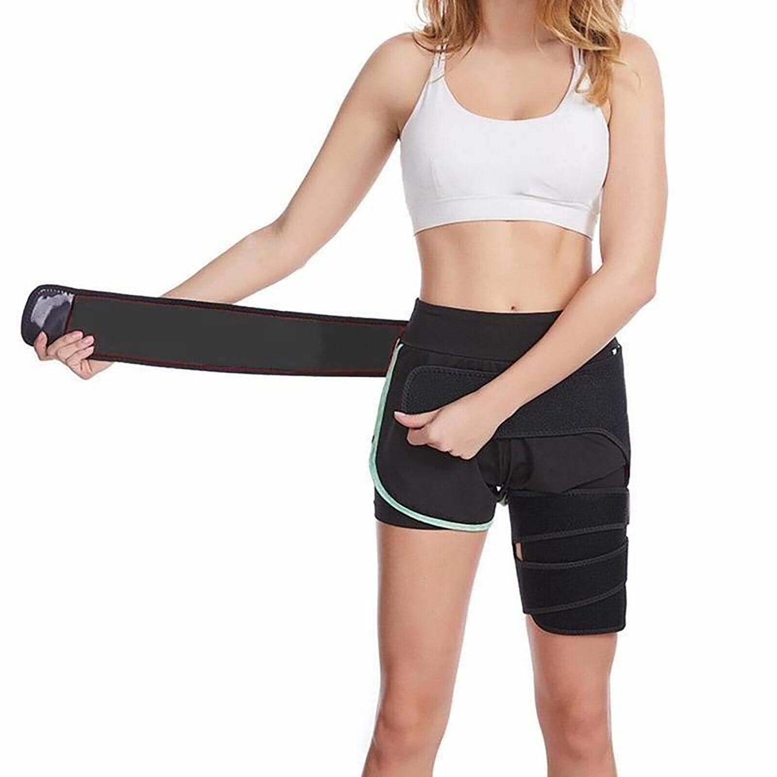 Puseky Hip Brace, Sciatica Pain Relief Devices, Adjustable Sciatic Nerve Brace, Sacroiliac Belt Compression Wrap for Thigh, Hamstring, Joints, Hip Pain, Man and Women, 28-45.7Inches