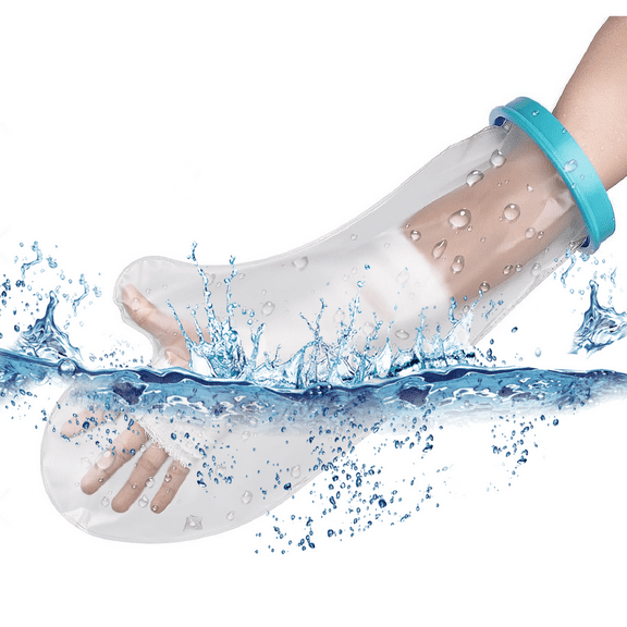 Puseky Waterproof Arm Cast Cover, Adult Waterproof Cast Cover Armfor Bath Wound Arm, Reusable Arm Cast Sleeve Shower Protector Covers, White