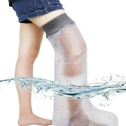 Puseky Waterproof Full Leg Cast Covers for Shower Adult - Reusable Cast Protector for Thigh, Knee, Foot, Ankle Surgery Wounds - Extra Long, Watertight Design