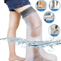 Puseky Waterproof Full Leg Cast Covers for Shower Adult - Reusable Cast Protector for Thigh, Knee, Foot, Ankle Surgery Wounds - Extra Long, Watertight Design
