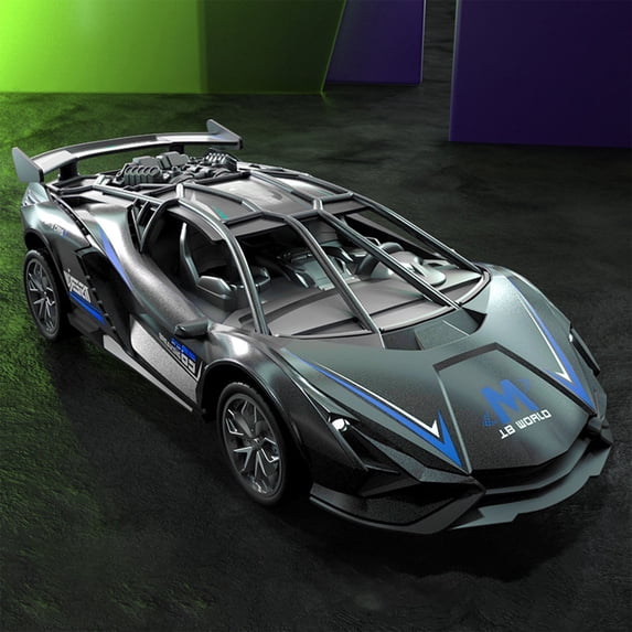 Push Activated Car with Sound and Light Effects, Friction Powered Vehicle No Batteries Needed, Push and Go Cars
