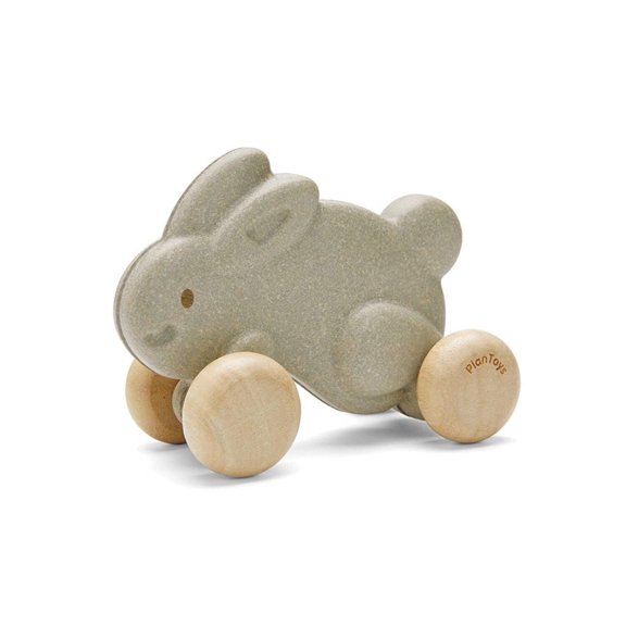 PlanToys Push Along Bunny - Grey